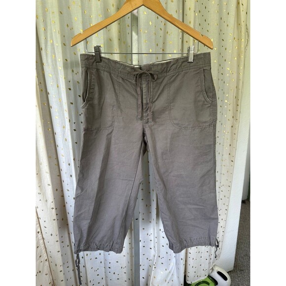 Old Navy's Women's 100% Cotton Classic Rise Drawstring Tie Hem Crop Pants M - Picture 2 of 6